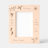 Welcome Baby Foto Geätzte Rahmen (Vorderseite)