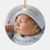 Welcome Baby Foto Keramik Ornament (Vorne)
