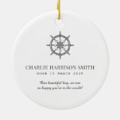 Welcome Baby Foto Keramik Ornament (Hinten)