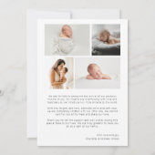 Welcome Baby Foto Moderne Minimalistische Geburt Ankündigung (Rückseite)