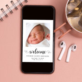 Welcome Baby Fotos Birth Ankündigung