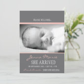 "Welcome Baby"-Geburtserklärung Ankündigung (Stehend Vorderseite)