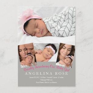 Welcome Baby Girl Ankündigung