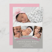 Welcome Baby Girl Ankündigung (Vorne/Hinten)