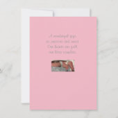 Welcome Baby Girl Ankündigung (Rückseite)