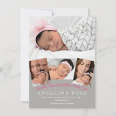 Welcome Baby Girl Ankündigung (Vorderseite)