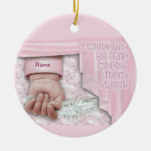 Welcome Baby Girl (anpassbar) Keramikornament (Vorne)