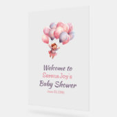 Welcome Baby Girl Duschballons Acrylschild (Winkel)