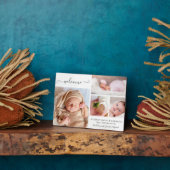 Welcome Baby Girl Foto Collage Geburtserklärung Fotoplatte (Seite)