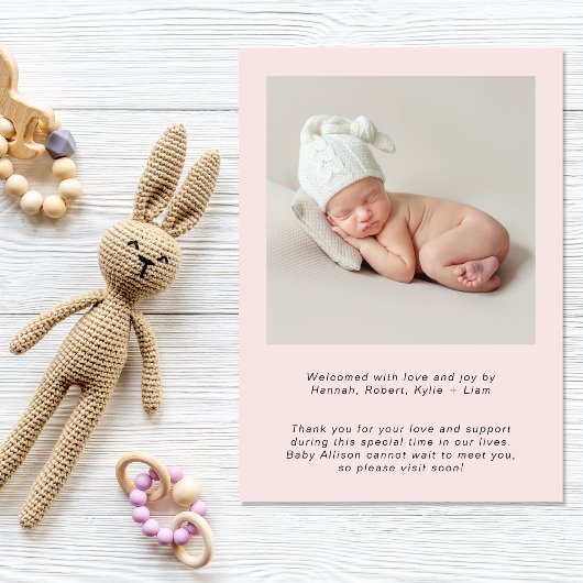 Welcome Baby Girl Fotos Birth Ankündigung