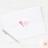 Welcome Baby Girl Heart Sticker (Umschlag)