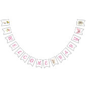 Welcome Baby Girl Kitten Wimpelkette (Alle)