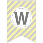 Welcome Baby - Hellgelb und grau Wimpelkette (Dritte Fahne)