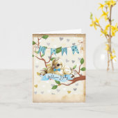 Welcome Baby Karte (Gelbe Blume)