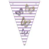 Welcome Baby Lila Gold Butterfly Flag Banner (Zweite Fahne)