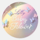 Welcome Baby Lily – Butterfly Baby Girl Sticker (Vorderseite)