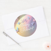 Welcome Baby Lily – Butterfly Baby Girl Sticker (Umschlag)