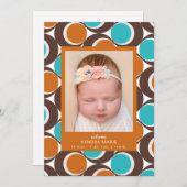 WELCOME BABY | Moderne Abstrakte Geburtsankündigun Ankündigung (Vorne/Hinten)