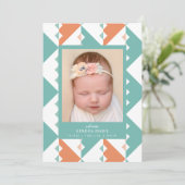 WELCOME BABY | Moderne Form Geburtsankündigung Ankündigung (Stehend Vorderseite)