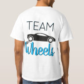Welcome Baby| Pink & Blue Team Wheels T-Shirt (Rückseite)