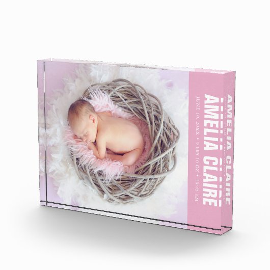 Welcome Baby Pink Fotoblock (Rechts)