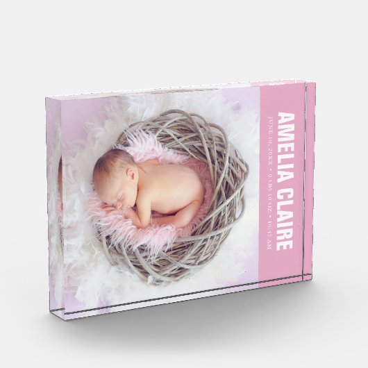 Welcome Baby Pink Fotoblock (Links)