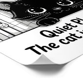 Welcome Baby Room Quiet Cat Napping Poster (Ecke)