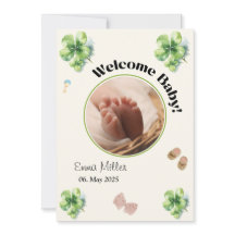 Welcome baby round photo