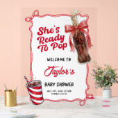 Welcome Baby Shower Acrylic Sign, Ready to Pop   Acrylschild (Hochzeit)