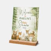 Welcome Baby Shower Baby Animals Acrylschild (Winkel)