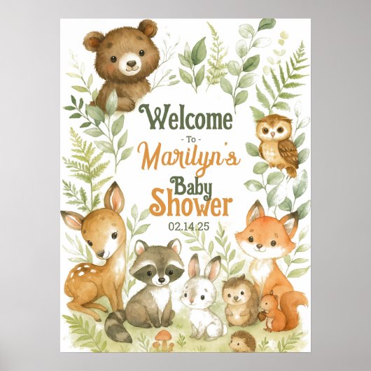 Welcome Baby Shower Baby Animes Poster (Vorne)