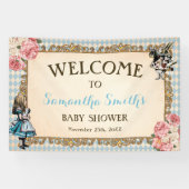 Welcome Baby Shower Banner Vintage Alice (Horizontal)