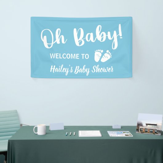 Welcome Baby Shower Oh Baby Boy Blue Banner (Messeveranstaltung)