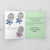 Welcome Baby Triplets Girl Boys Birth Stats FOTOS Ankündigung (Innenseite)