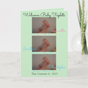 Welcome Baby Triplets Girl Boys Birth Stats FOTOS Ankündigung