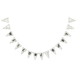 Welcome Baby Vintag Map Travel Baby Duschbanner Wimpelkette