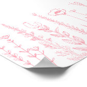 Welcome Baby Wildflower Baby Shower Poster Dusty P (Ecke)