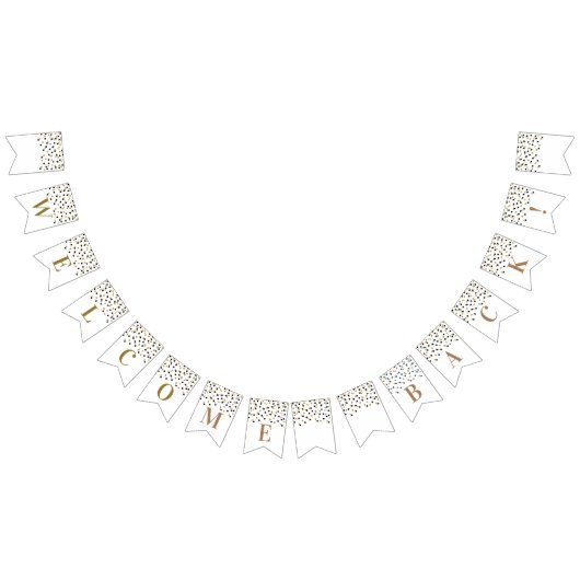 Welcome Back Banner Black Gold Confetti (Alle)