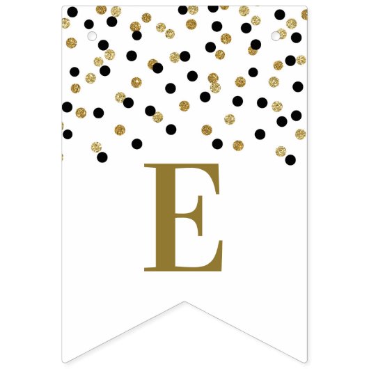 Welcome Back Banner Black Gold Confetti (Dritte Fahne)