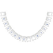 Welcome Back Banner Blue Gold Confetti (Alle)