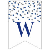 Welcome Back Banner Blue Silver Confetti (Zweite Fahne)