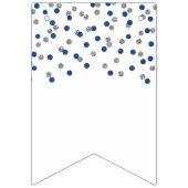 Welcome Back Banner Blue Silver Confetti (Erste Fahne)