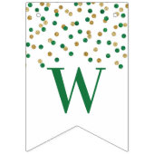 Welcome Back Banner Green Gold Confetti (Zweite Fahne)