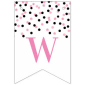 Welcome Back Banner Pink Black Confetti (Zweite Fahne)