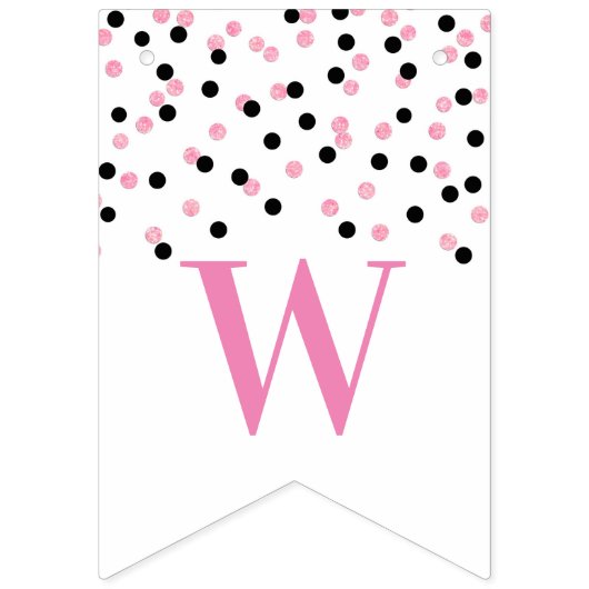 Welcome Back Banner Pink Black Confetti (Zweite Fahne)