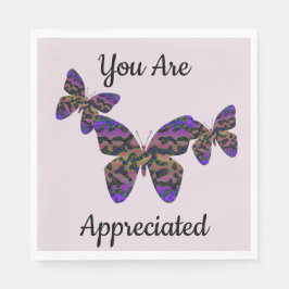 Welcome Back Bright Butterflies Business Mitarbeit Serviette