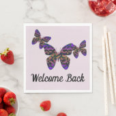 Welcome Back Bright Butterflies Business Mitarbeit Serviette (Beispiel)