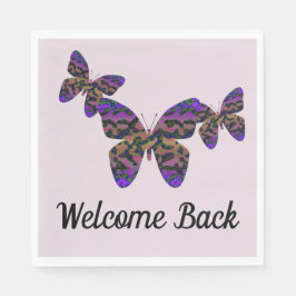 Welcome Back Bright Butterflies Business Mitarbeit Serviette