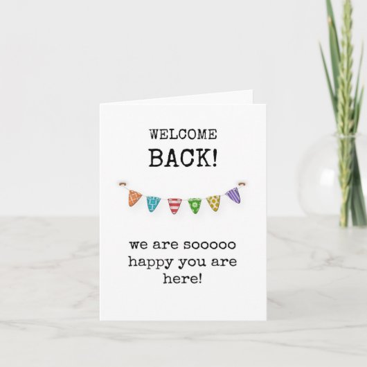 Welcome Back Card Karte (Vorderseite)