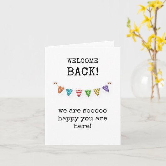 Welcome Back Card Karte (Gelbe Blume)